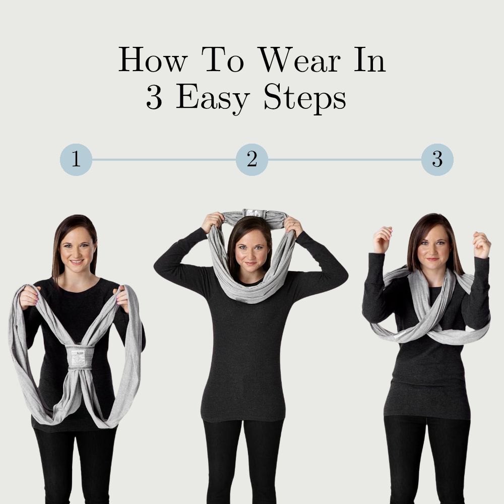 Performance Fabric Baby Carrier - Heather Black by Baby K'tan