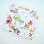 Farm Animals Baby Swaddle Blanket Honey Lemonade 