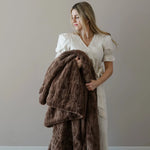 PATTERNED FAUX FUR XL THROW BLANKETS Saranoni 