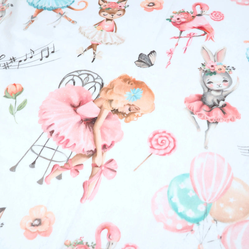 Baby & Toddler Minky Blanket with Ballerina Pattern, 30x40 inches, Soft and Sensory Friendly.