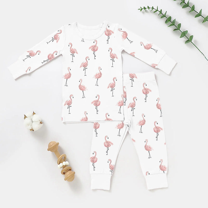 Long Sleeve 2 piece Bamboo Pajama Set - Everetts Place: Online Boutique