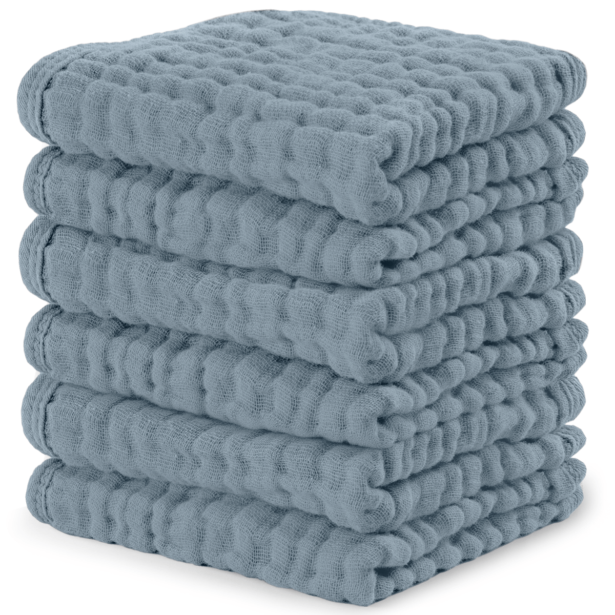 Comfy Cubs Pacific Blue Muslin Baby Washcloths For Gentle Bathing - Everetts Place Boutique - 