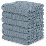 Pacific Blue Muslin Baby Washcloths For Gentle Bathing Comfy Cubs Everetts Place: Online Boutique 16.99