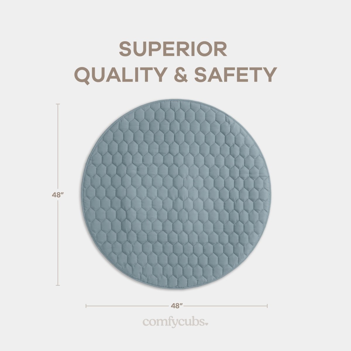 Comfy Cubs Pacific Blue Play Mat with Non Slip Bottom for Baby - Everetts Place Boutique - 