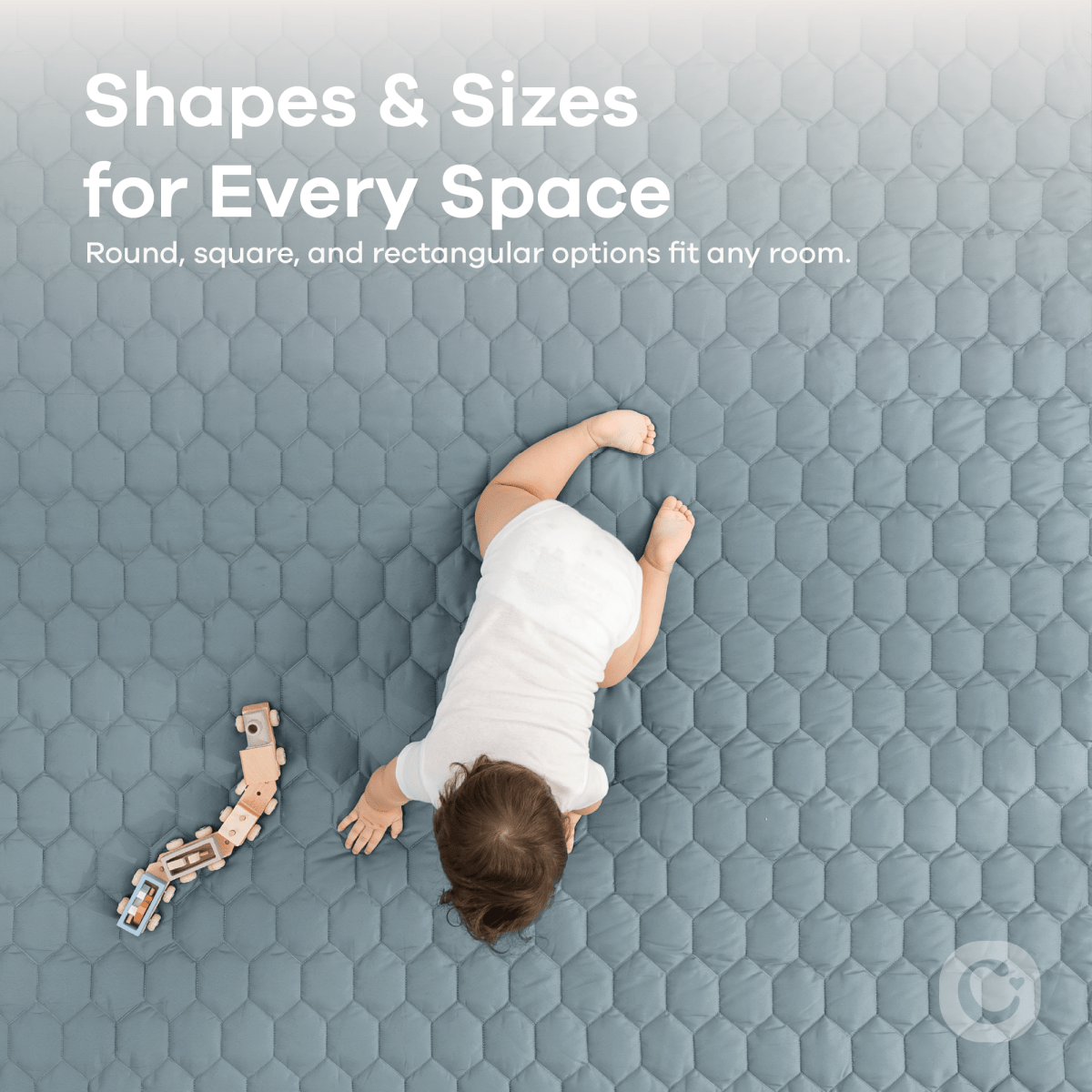 Pacific Blue Play Mat with Non Slip Bottom for Baby - Everetts Place Boutique - 