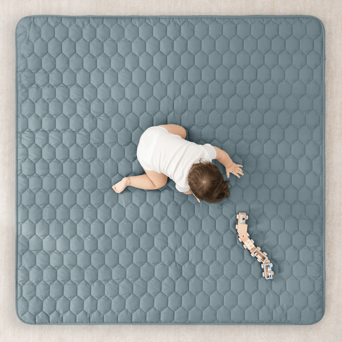 Comfy Cubs Pacific Blue Play Mat with Non Slip Bottom for Baby - Everetts Place Boutique - 