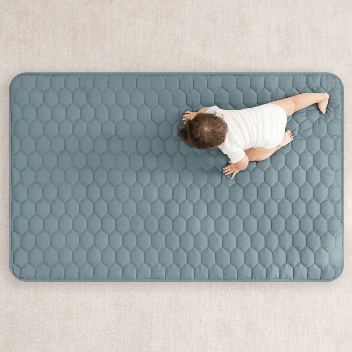 Comfy Cubs Pacific Blue Play Mat with Non Slip Bottom for Baby - Everetts Place Boutique - 