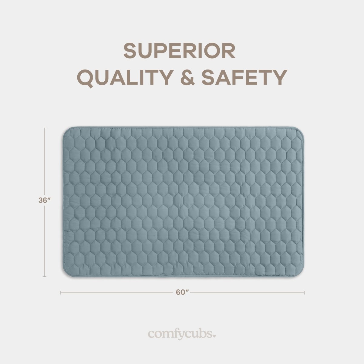 Pacific Blue Play Mat with Non Slip Bottom for Baby - Everetts Place Boutique - 