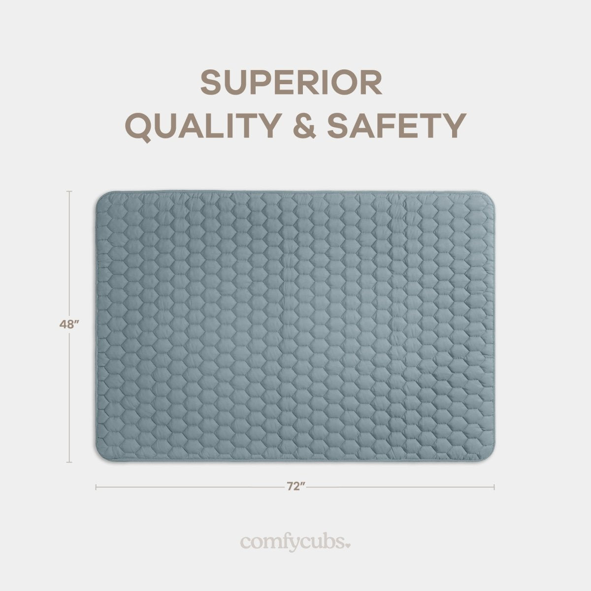 Pacific Blue Play Mat with Non Slip Bottom for Baby - Everetts Place Boutique - 