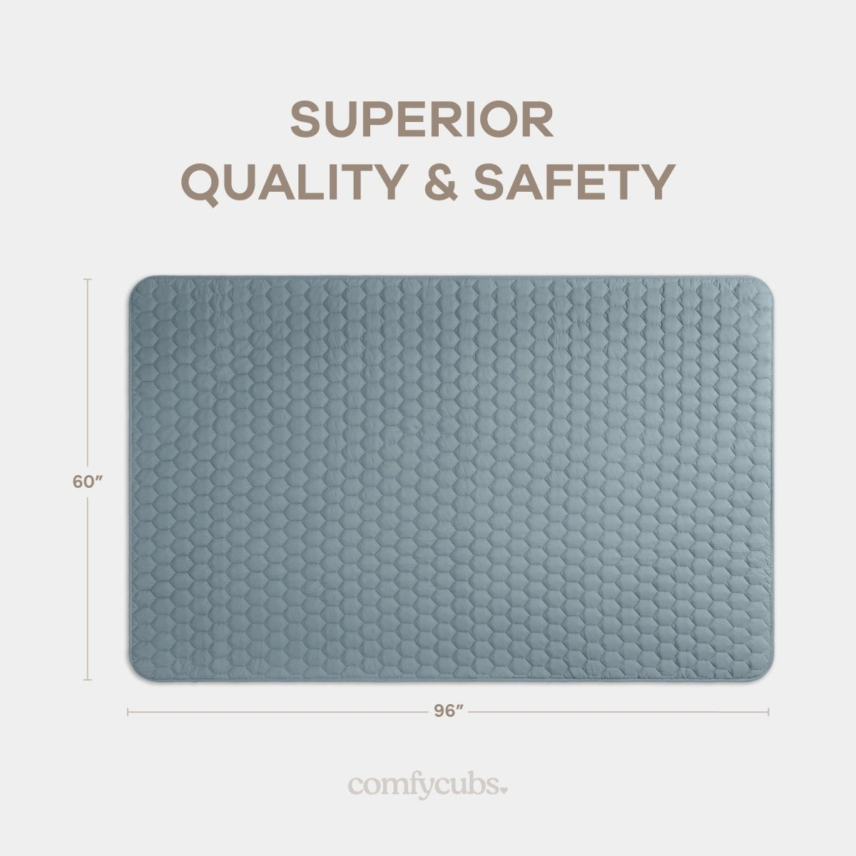 Comfy Cubs Pacific Blue Play Mat with Non Slip Bottom for Baby - Everetts Place Boutique - 