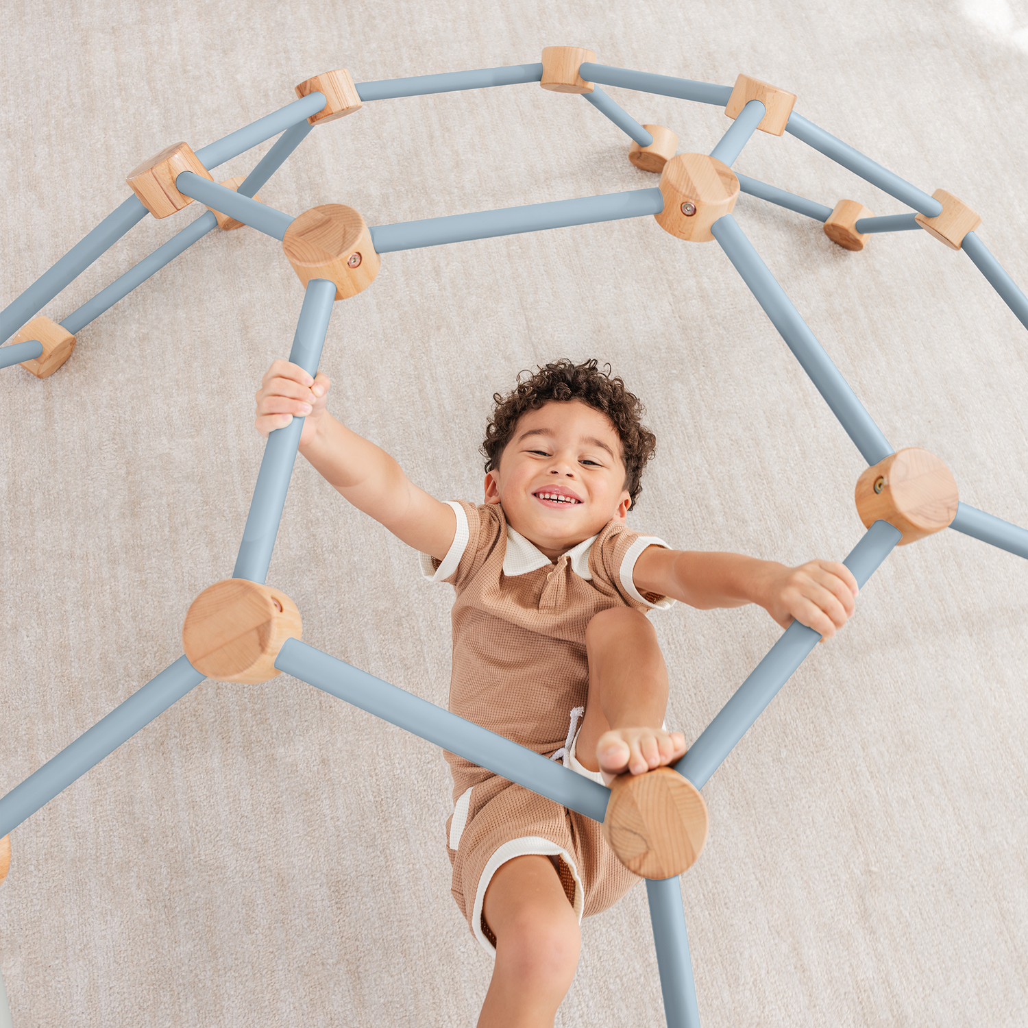 Pacific Blue Wooden Climber for Kids by Comfy Cubs Comfy Cubs Everetts Place: Online Boutique