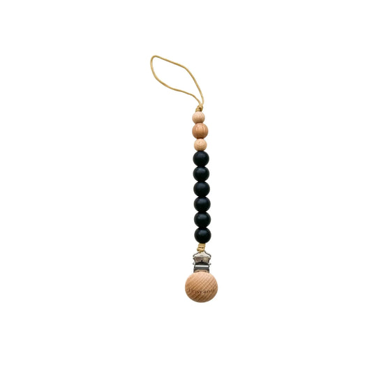 Pacifier Clip Harper (Black) Harp Angel Boutique