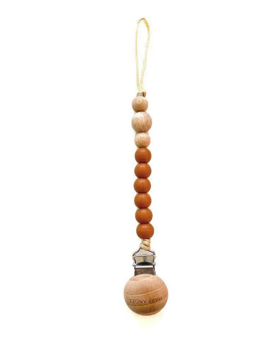 Pacifier Clip Harper (Cappuccino) Harp Angel Boutique