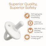 Pacifiers White 4 Pack Silicone BPA Free Baby Safe Comfy Cubs Everetts Place: Online Boutique