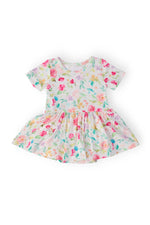 Painted Posies S/S Twirl Bodysuit - Sleeve, Baby & Toddler Clothing, Dress, Textile, Pink | Everetts Place