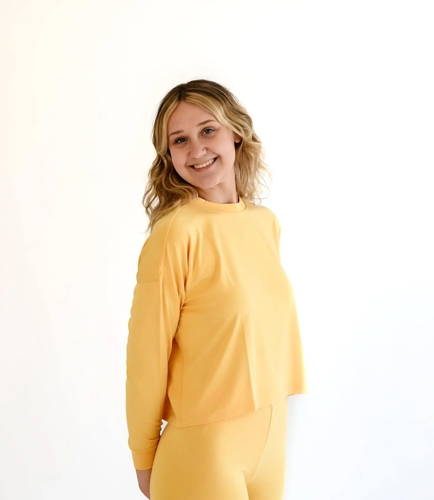 Bubble Baby Papaya | Adult Long Sleeve Lounge Top - 