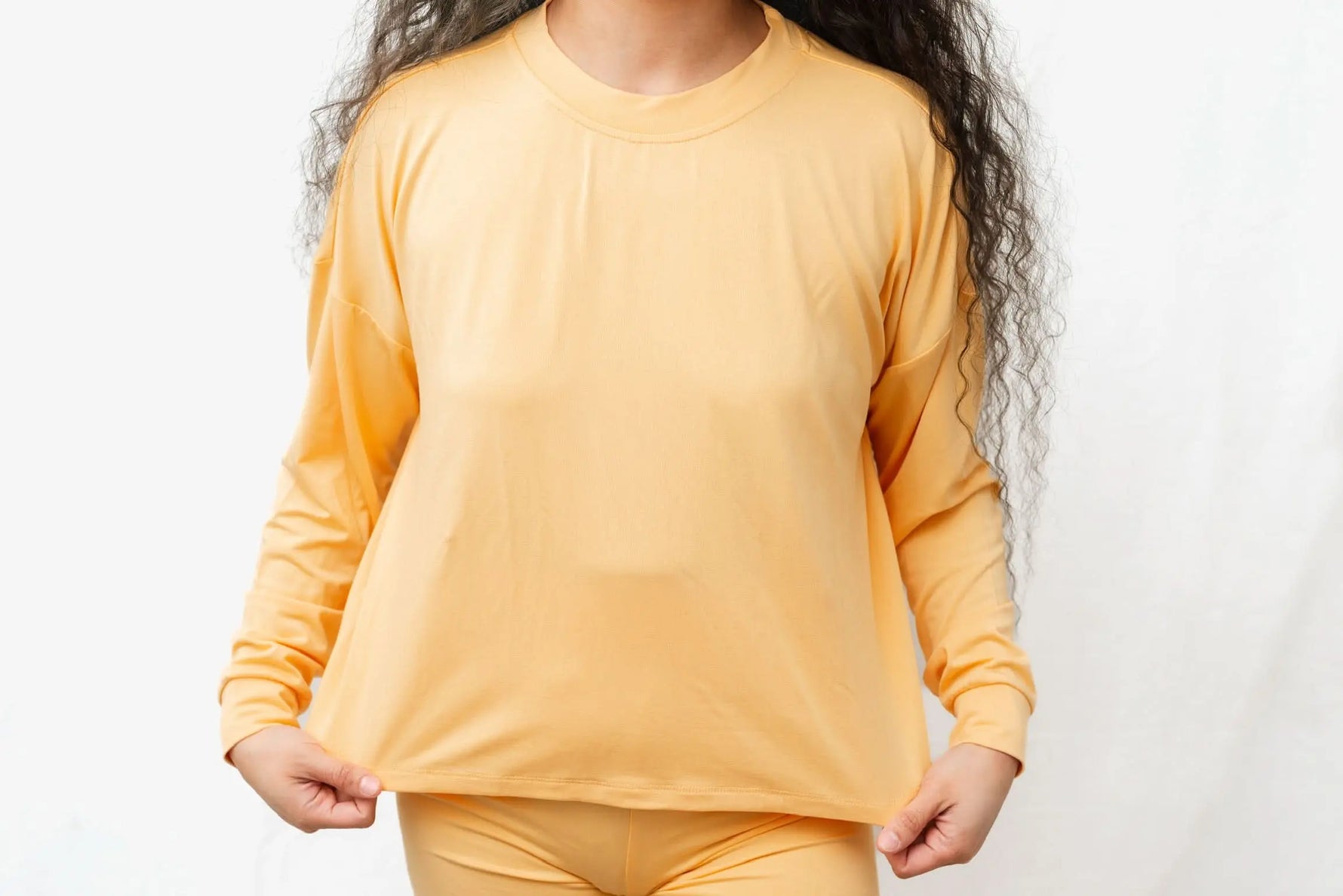 Bubble Baby Papaya | Adult Long Sleeve Lounge Top - 