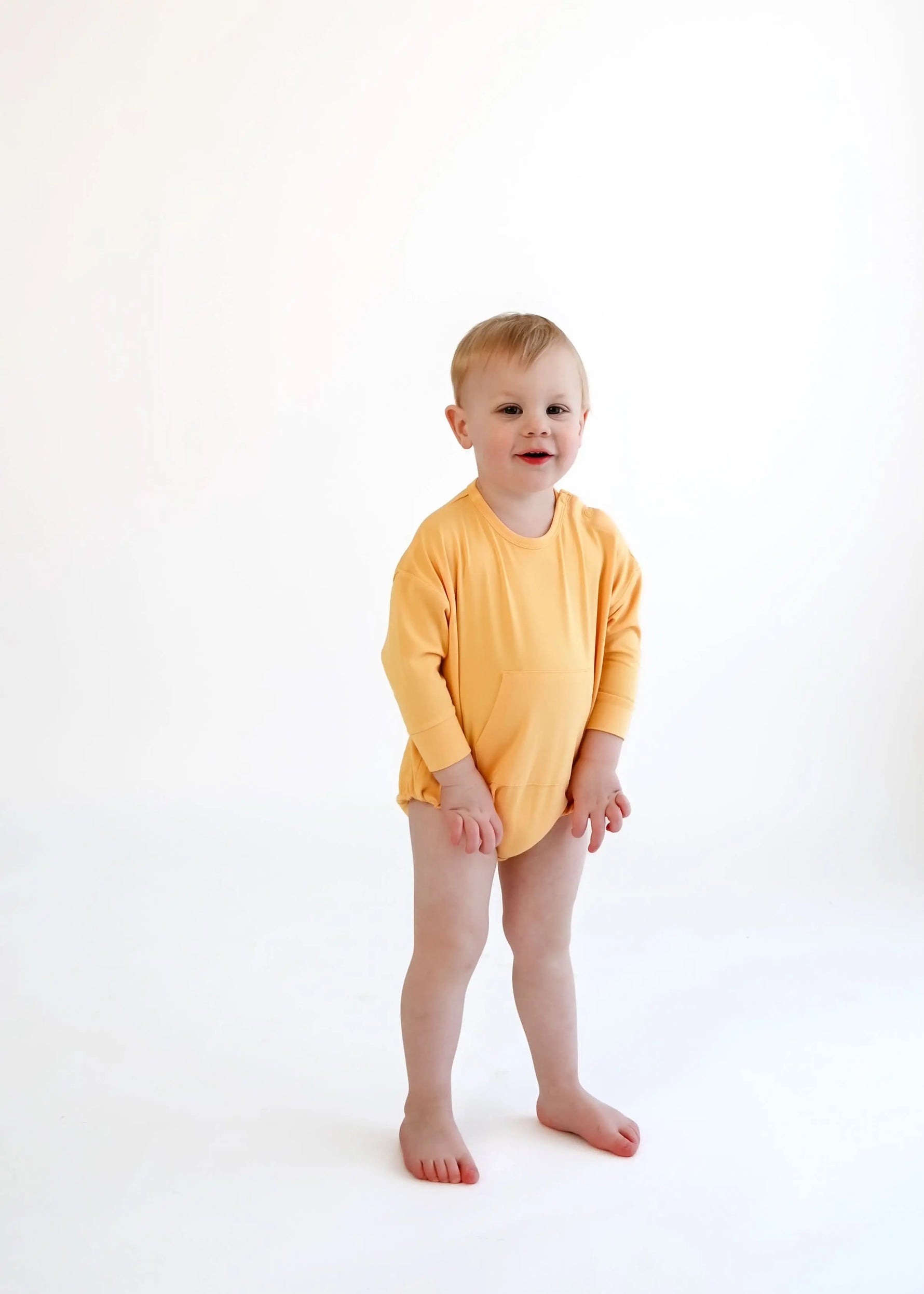 Bubble Baby Papaya | Long Sleeve Bubble Romper - 