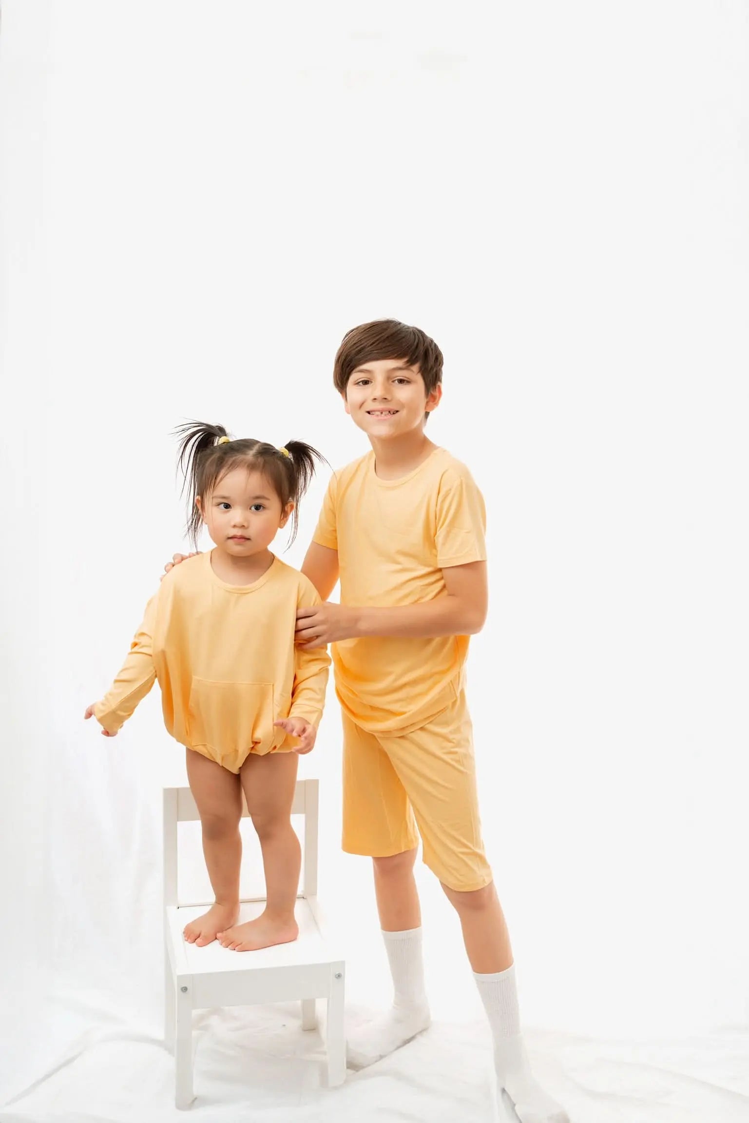 Bubble Baby Papaya | Long Sleeve Bubble Romper - 