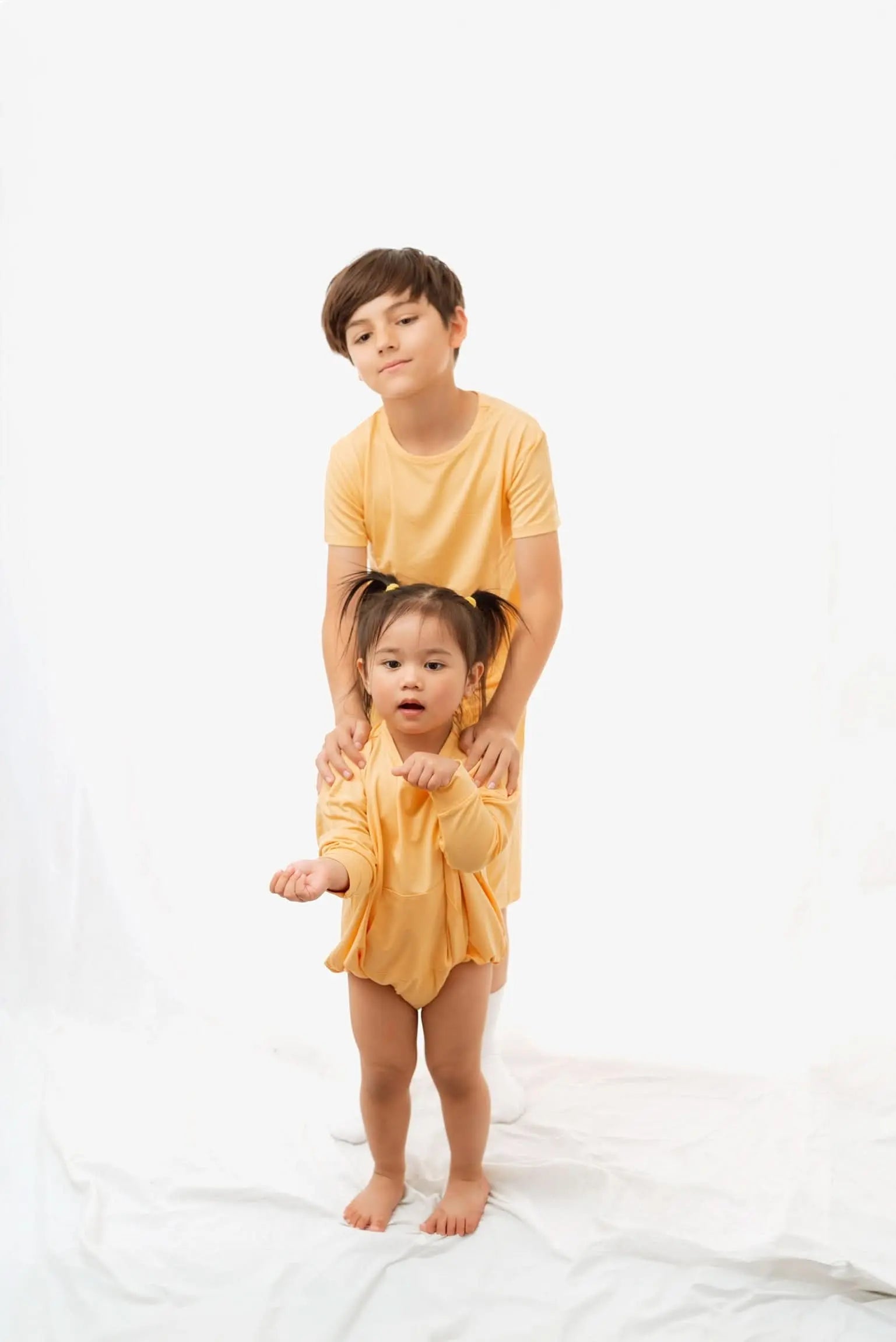 Bubble Baby Papaya | Long Sleeve Bubble Romper - 