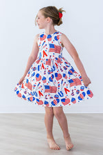 Party in the USA Tank Twirl Dress for Girls Summer Play Mila & Rose ® Everetts Place: Online Boutique