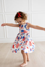 Party in the USA Tank Twirl Dress for Girls Summer Play Mila & Rose ® Everetts Place: Online Boutique
