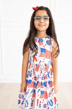Party in the USA Tank Twirl Dress for Girls Summer Play Mila & Rose ® Everetts Place: Online Boutique