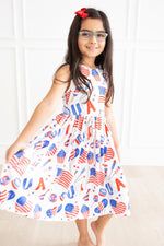Party in the USA Tank Twirl Dress for Girls Summer Play Mila & Rose ® Everetts Place: Online Boutique