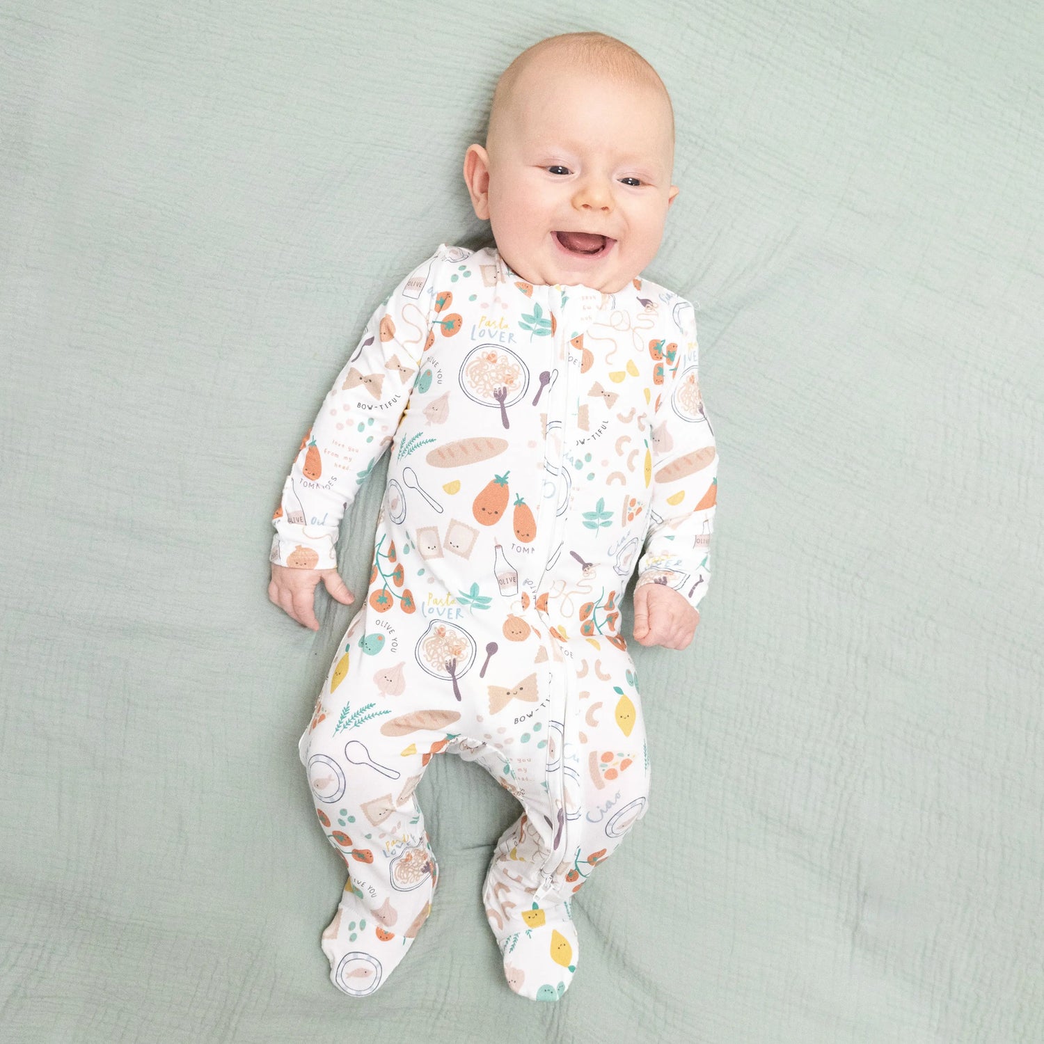 Pasta Lovers - 2 Way Zipper Footie Angel Dear 