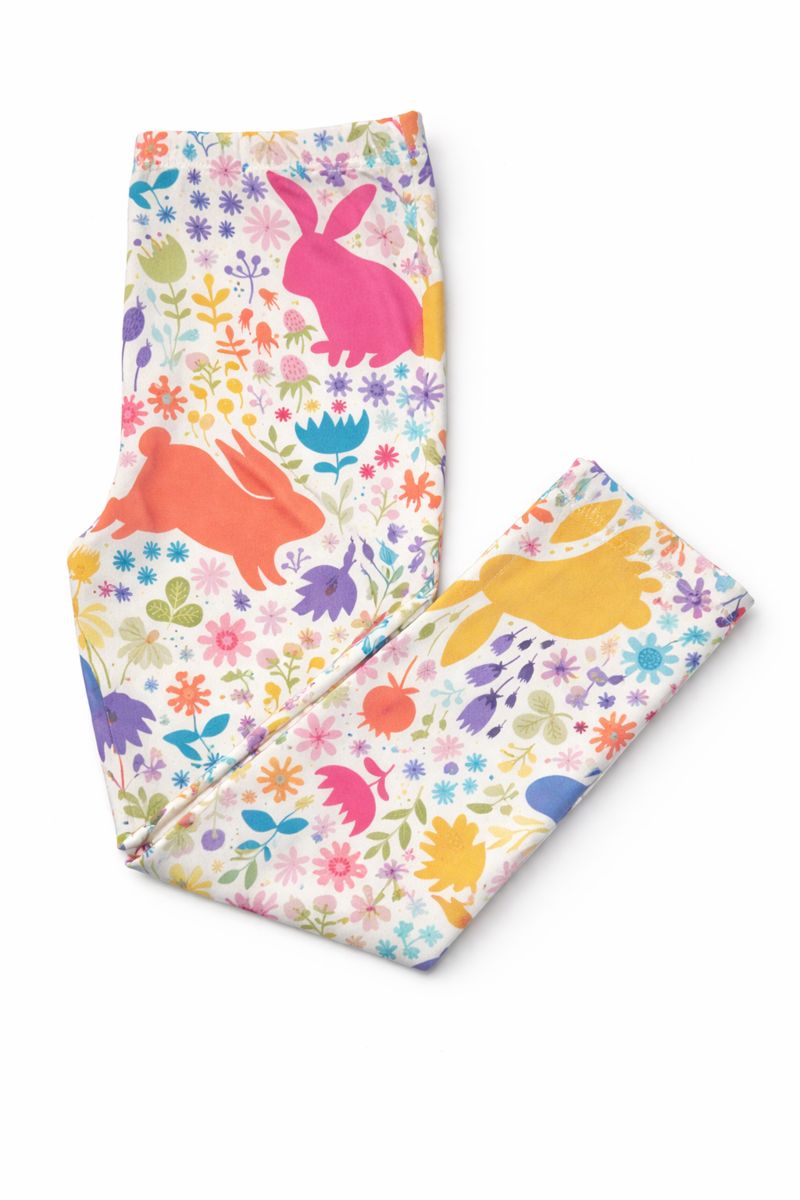 Pastel Floral Bunnies Leggings - Textile, Pink, Nightwear, Pajamas, Baby & Toddler Clothing | Everetts Place