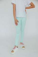 Mila & Rose pastel green organic baby leggings