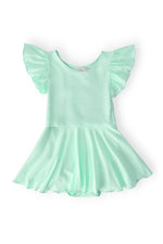 Mila & Rose ® Pastel Green Short Sleeve Twirl Leotard for Girls Dance - Everetts Place Boutique - 