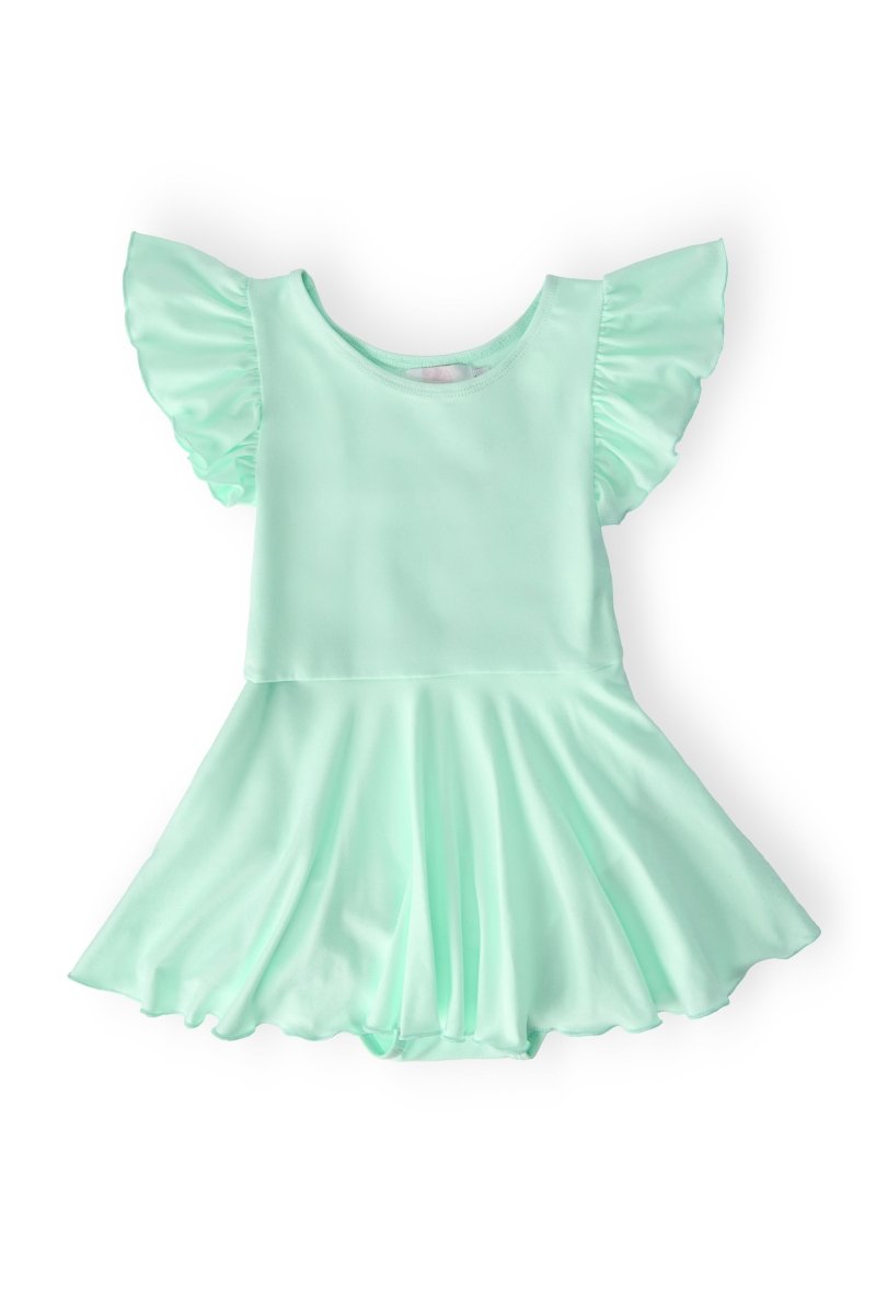 Mila & Rose ® Pastel Green Short Sleeve Twirl Leotard for Girls Dance - Everetts Place Boutique - 