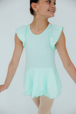 Mila & Rose ® Pastel Green Short Sleeve Twirl Leotard for Girls Dance - Everetts Place Boutique - 