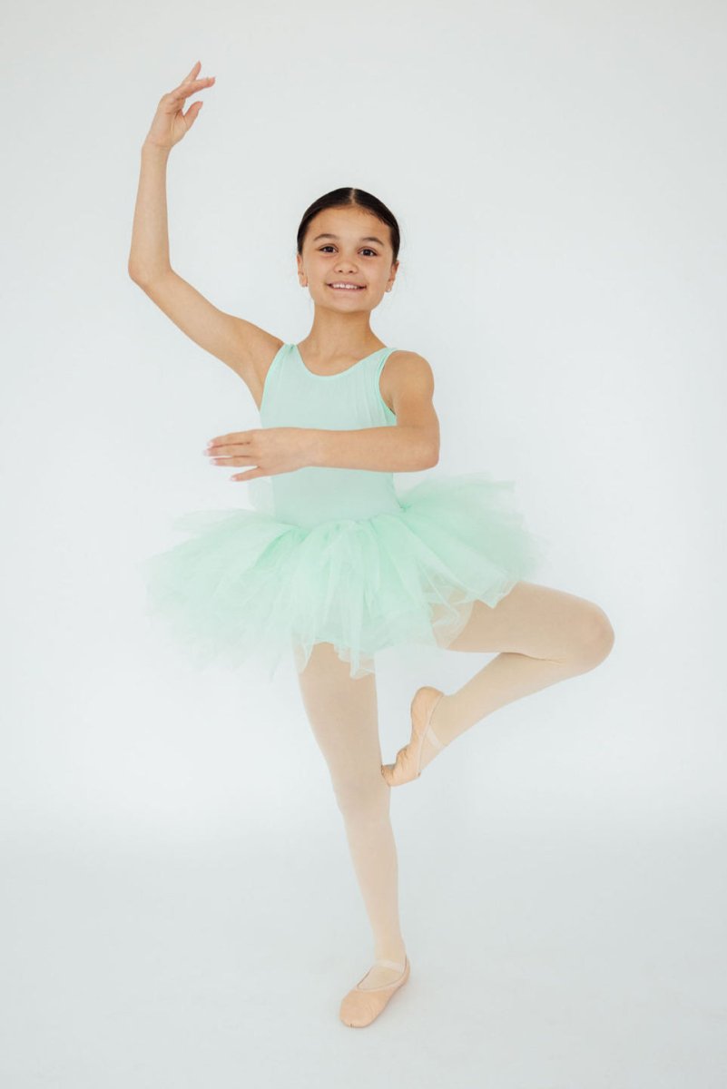 Mila & Rose ® Pastel Green Tank Tutu Leotard For Girls Dancewear - Everetts Place Boutique - 