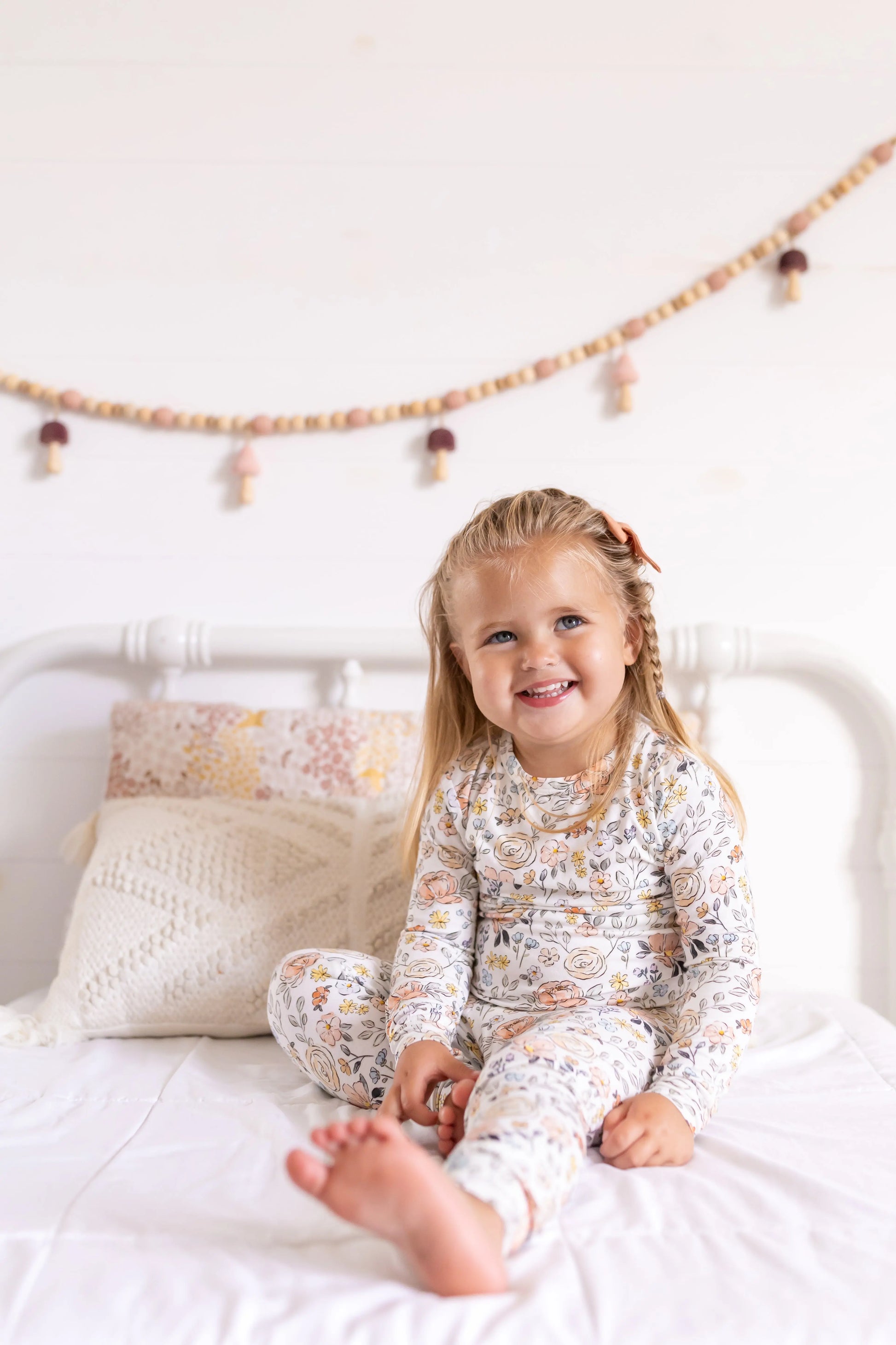 Pastel Petals Modal Pajamas 2pc Soft Breathable Nightwear Little Joy Co. Everetts Place: Online Boutique