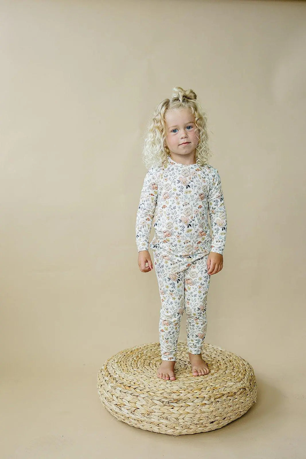 Pastel Petals Modal Pajamas 2pc Soft Breathable Nightwear Little Joy Co. Everetts Place: Online Boutique