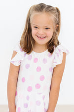 Pastel Polka Dot Short Sleeve Twirl Leotard For Girls Mila & Rose ® Everetts Place: Online Boutique