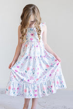 Pastel Wildflowers Ruffle Maxi Dress Summer Floral Print Mila & Rose ® Everetts Place: Online Boutique