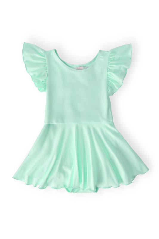 Mila & Rose ® Pastel Green Short Sleeve Twirl Leotard for Girls Dance - Apparel & Accessories > Clothing > Activewear > Dance Dresses, Skirts & Costumes Twirl Leotard S/S