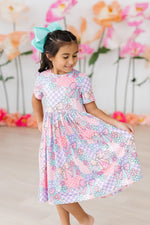 Patchwork Princess Short Sleeve Pocket Twirl Party Dress Mila & Rose ® Everetts Place: Online Boutique