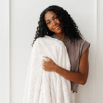 Patterned Faux Fur Throw Blanket Saranoni Luxuriously Soft Saranoni Everetts Place Boutique