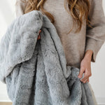 Patterned Faux Fur Throw Blanket Saranoni Luxuriously Soft Saranoni Everetts Place Boutique