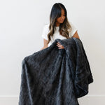 Patterned Faux Fur Throw Blanket Saranoni Luxuriously Soft Saranoni Everetts Place Boutique 119.00