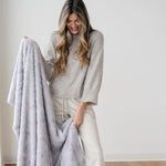 Patterned Faux Fur Throw Blanket Saranoni Luxuriously Soft Saranoni Everetts Place Boutique 119.00