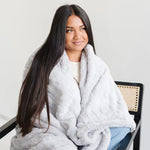 Patterned Faux Fur Throw Blanket Saranoni Luxuriously Soft Saranoni Everetts Place Boutique