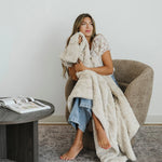 Patterned Faux Fur Throw Blanket Saranoni Luxuriously Soft Saranoni Everetts Place Boutique