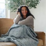 Patterned Faux Fur Throw Blanket Saranoni Luxuriously Soft Saranoni Everetts Place Boutique