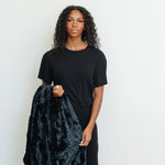 Patterned Faux Fur Throw Blanket Saranoni Luxuriously Soft Saranoni Everetts Place Boutique