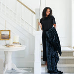Patterned Faux Fur Throw Blanket Saranoni Luxuriously Soft Saranoni Everetts Place Boutique